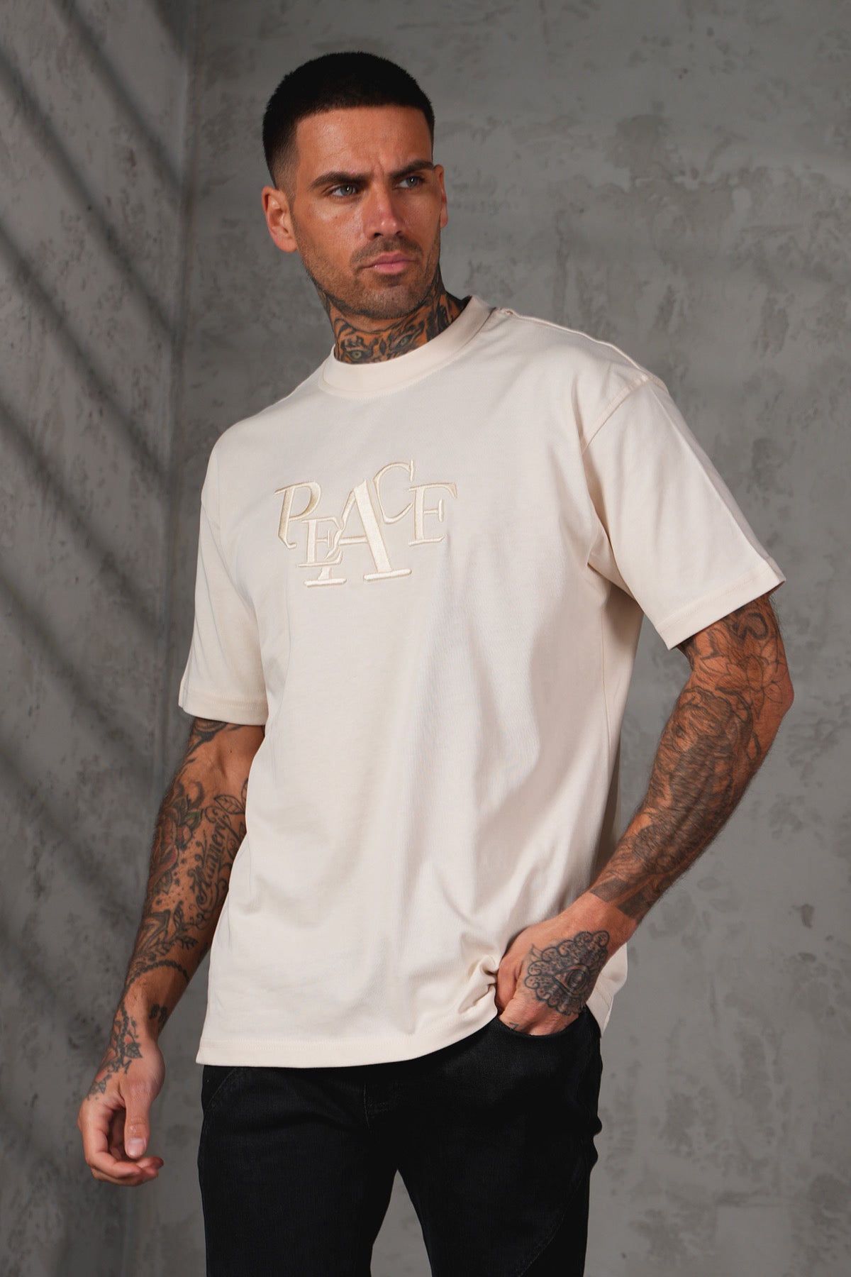 T-SHIRT PEACE BEIGE