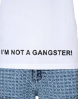 T-SHIRT NOT A GANGSTER BLANC