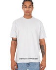 T-SHIRT NOT A GANGSTER GRIS